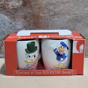 Donald Duck Ludwig Von Drake Disney Mugs 1961 RCA Victor Dealer Courtesy Gift